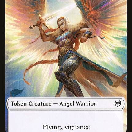 Human Warrior // Angel Warrior Double-Sided Token [Kaldheim Tokens]