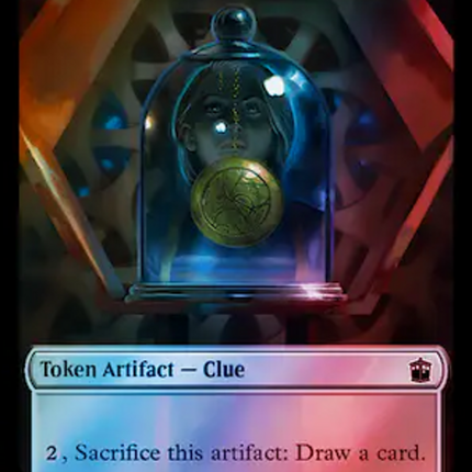 Alien Rhino // Clue (0055) Double-Sided Token (Surge Foil) [Doctor Who Tokens]