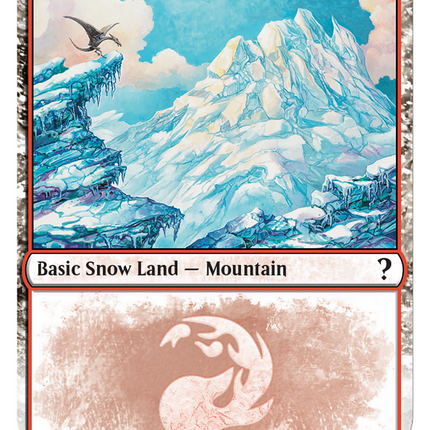 Snow-Covered Mountain (White Border) [Mystery Booster 2]