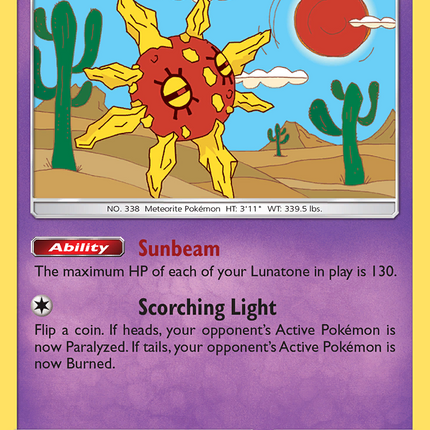Solrock (62/168) [Sun & Moon: Celestial Storm]