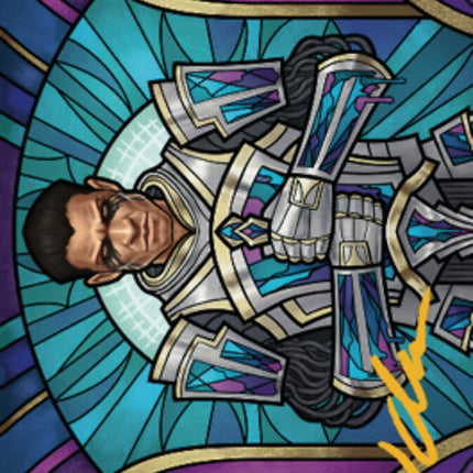 Aron, Benalia's Ruin Art Card (Gold-Stamped Signature) [Dominaria United Art Series]