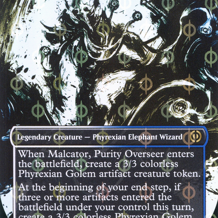 Malcator, Purity Overseer (Borderless Ichor Step-and-Compleat Foil) [Phyrexia: All Will Be One]