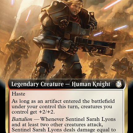 Sentinel Sarah Lyons (Extended Art) (Surge Foil) [Fallout]