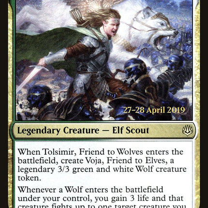 Tolsimir, Friend to Wolves [War of the Spark Prerelease Promos]