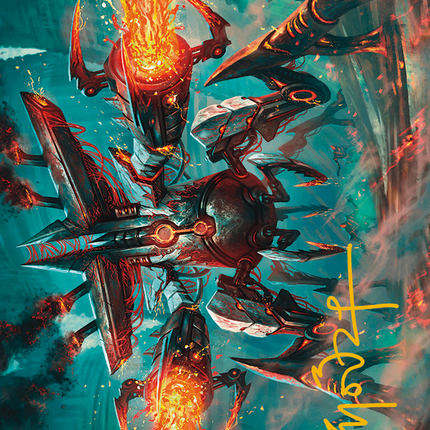 Exterminator Magmarch Art Card (Gold-Stamped Signature) [Modern Horizons 3 Art Series]