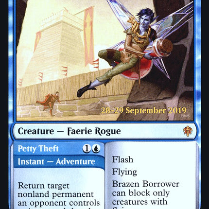 Brazen Borrower // Petty Theft [Throne of Eldraine Prerelease Promos]