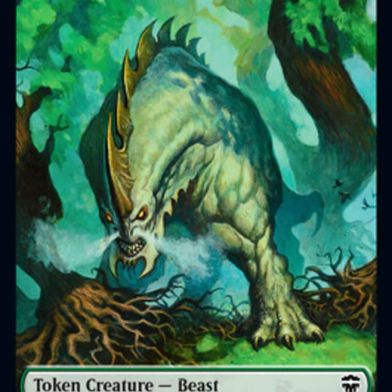 Beast (18) // Beast (19) Double-Sided Token [Commander Legends Tokens]