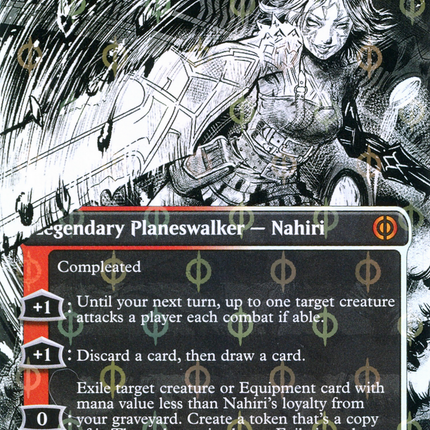 Nahiri, the Unforgiving (Borderless Manga Step-and-Compleat Foil) [Phyrexia: All Will Be One]