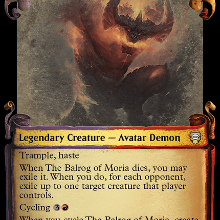 The Balrog of Moria [The Lord of the Rings: Tales of Middle-Earth Commander Showcase Scrolls]