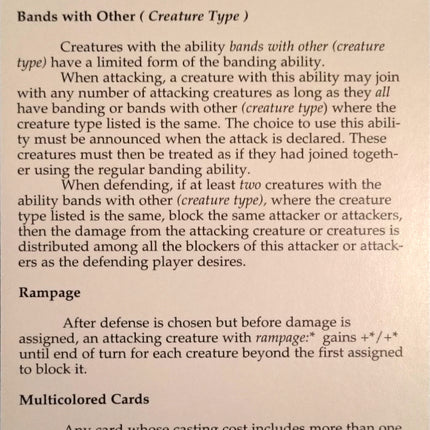 Legends Rules Card [Legends Tokens]