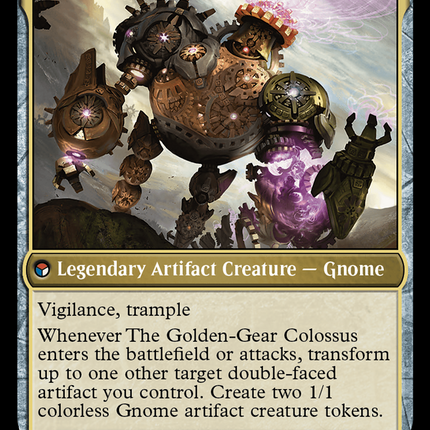 Tetzin, Gnome Champion // The Golden-Gear Colossus [The Lost Caverns of Ixalan Commander]