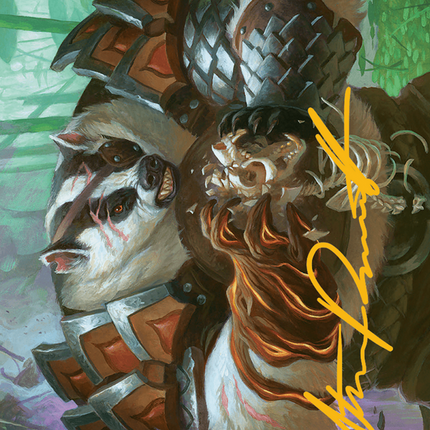 Hugs, Grisly Guardian Art Card (Gold-Stamped Signature) [Bloomburrow Art Series]