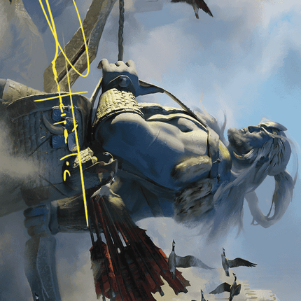 Skybeast Tracker Art Card (Gold-Stamped Signature) [Wilds of Eldraine Art Series]