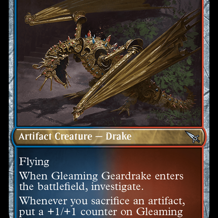 Gleaming Geardrake (Promo Pack) [Murders at Karlov Manor Promos]