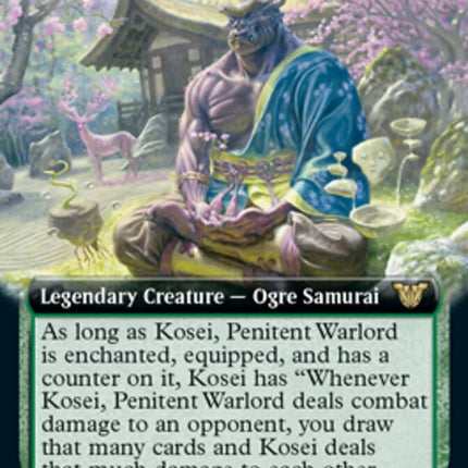 Kosei, Penitent Warlord (Extended Art) [Kamigawa: Neon Dynasty Commander]