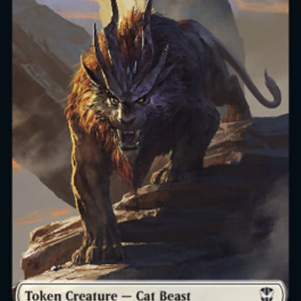 Soldier (09) // Cat Beast Double-Sided Token [Streets of New Capenna Commander Tokens]