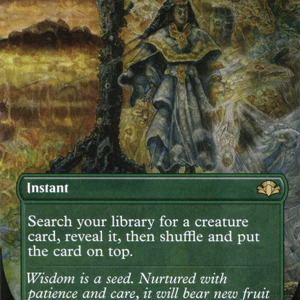 Worldly Tutor (Borderless Alternate Art) [Dominaria Remastered]