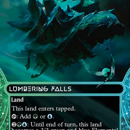 Lumbering Falls (0114) (Borderless) (Galaxy Foil) [Edge of Eternities: Stellar Sights]