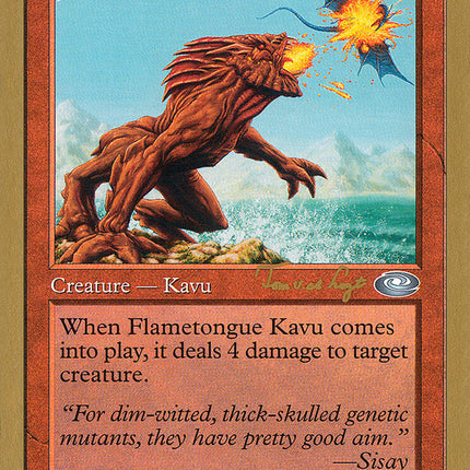 Flametongue Kavu (Tom van de Logt) (SB) [World Championship Decks 2001]