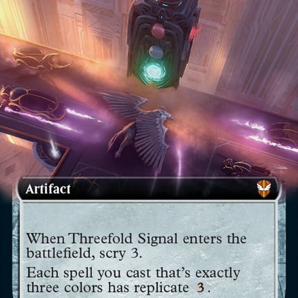 Threefold Signal (Extended Art) [Streets of New Capenna Commander]