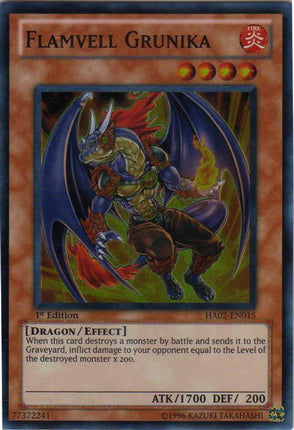 Flamvell Grunika [HA02-EN015] Super Rare