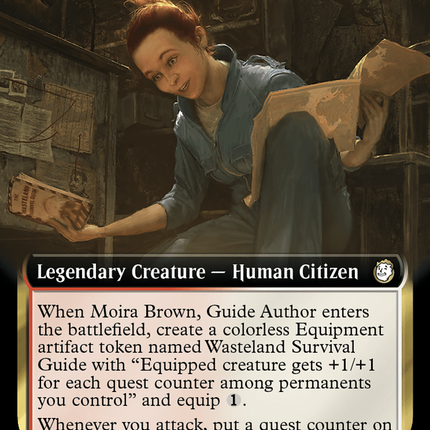 Moira Brown, Guide Author (Extended Art) (Surge Foil) [Fallout]