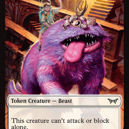 Beast // Copy Double-Sided Token [Duskmourn: House of Horror Tokens]