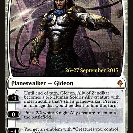 Gideon, Ally of Zendikar [Battle for Zendikar Prerelease Promos]