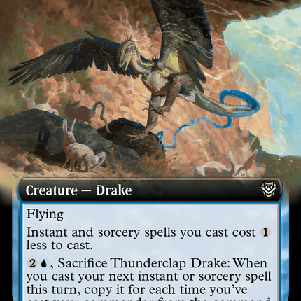 Thunderclap Drake (Extended Art) [Outlaws of Thunder Junction Commander]