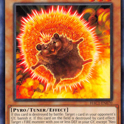 Neo Flamvell Hedgehog [HAC1-EN070] Common