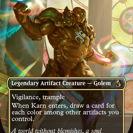 Karn, Gilded Guardian (Borderless) [Reality Fracture]