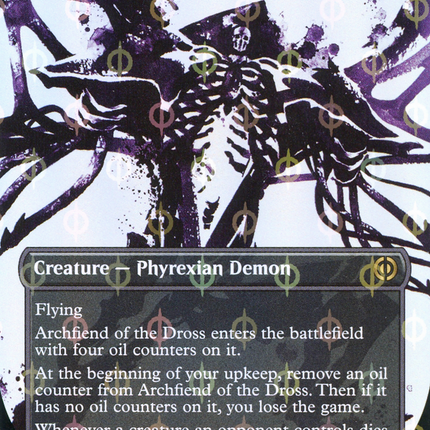 Archfiend of the Dross (Borderless Ichor Step-and-Compleat Foil) [Phyrexia: All Will Be One]