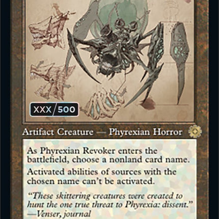 Phyrexian Revoker (Retro Schematic) (Serialized) [The Brothers' War Retro Artifacts]