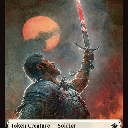 Rabbit // Soldier Double-Sided Token [Foundations Tokens]