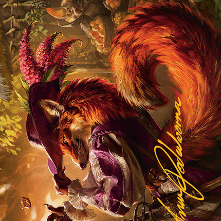 Mr. Foxglove Art Card (Gold-Stamped Signature) [Bloomburrow Art Series]