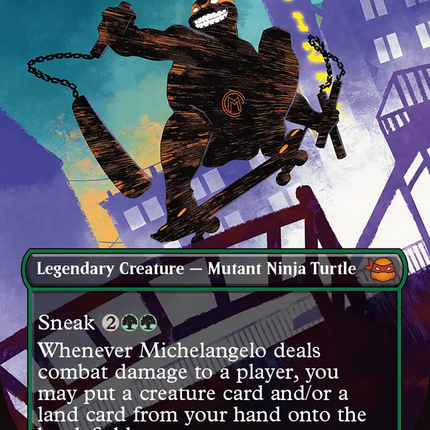 Michelangelo, Improviser (Borderless) [Teenage Mutant Ninja Turtles]