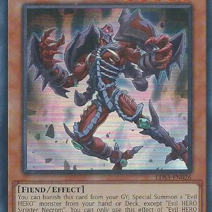 Evil HERO Sinister Necrom (Blue) [LDS3-EN026] Ultra Rare