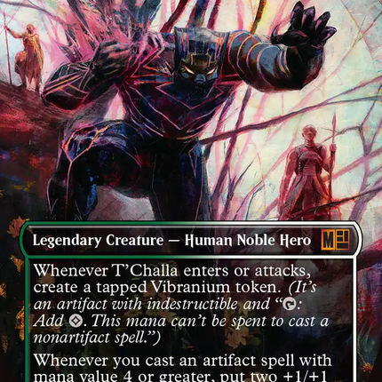 T'Challa, the Black Panther (Borderless) (Surge Foil) [Marvel Super Heroes Commander]