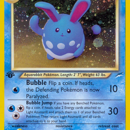 Light Azumarill (13/105) [Neo Destiny 1st Edition]